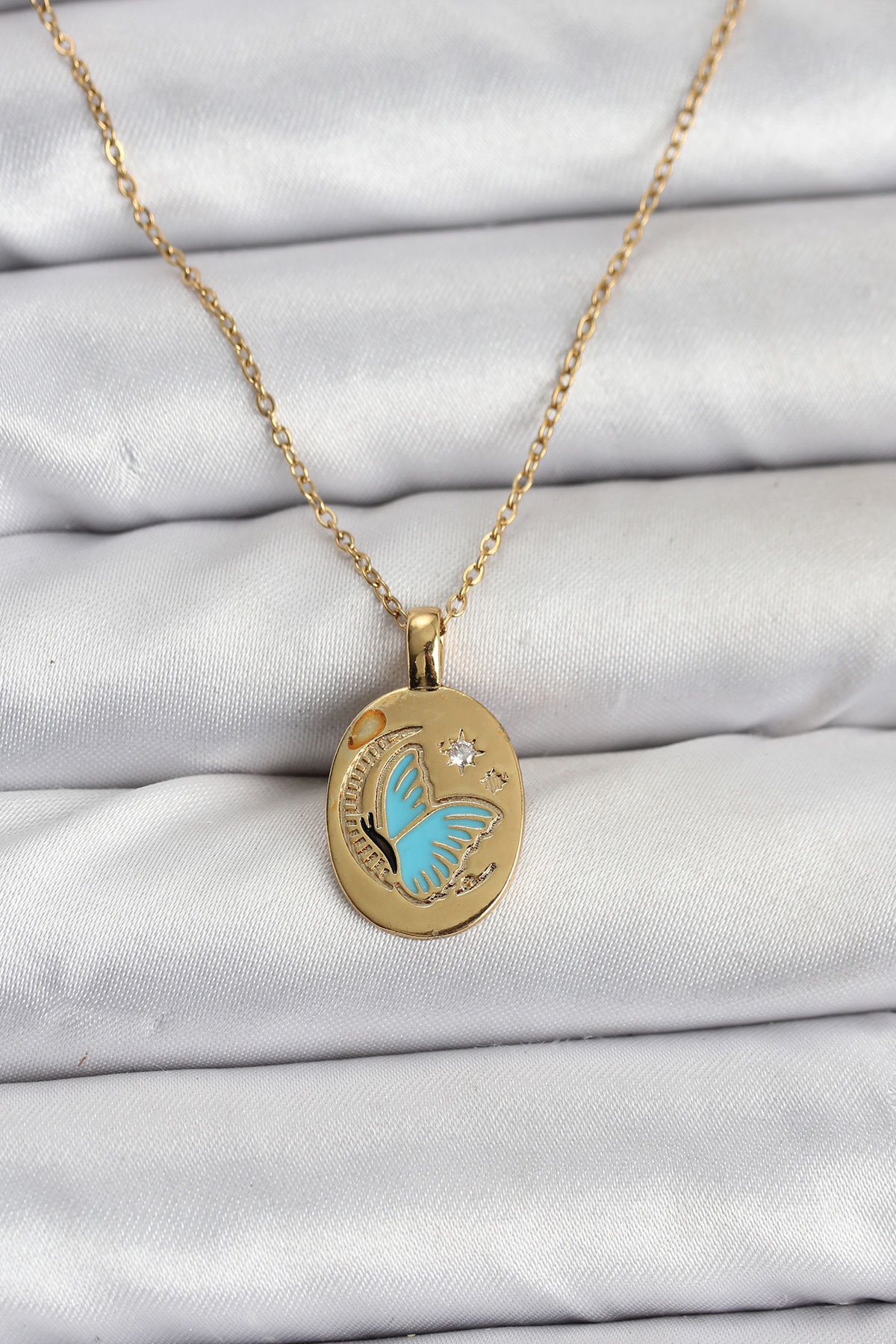 316L Çelik Zincir Gold Renk Kelebek Figür Kadın Kolye 5886 1 316L Çelik Zincir Gold Renk Kelebek Figür Kadın Kolye 5886