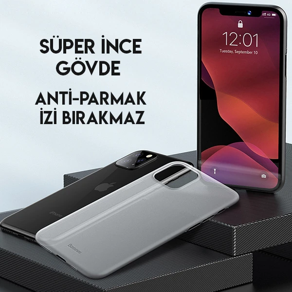 Baseus Wing Case İPhone 11 Pro 5.8 Ultra İnce Lux Mat Şeffaf Kılıf 3 Baseus Wing Case İPhone 11 Pro 5.8 Ultra İnce Lux Mat Şeffaf Kılıf - Görsel 3