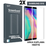 Gor Sm Galaxy S10 3d Kavisli Darbe Emici Full Ekran Koruyucu 2 Adet Set