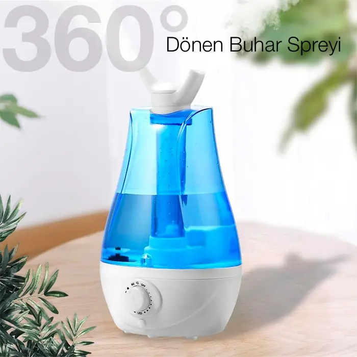 EZERE QTUM9 Çift Sprey Ultrasonik Hava Nemlendirici 3.5L KLS-204-(5775) 4 EZERE QTUM9 Çift Sprey Ultrasonik Hava Nemlendirici 3.5L KLS-204-(5775) - Görsel 4