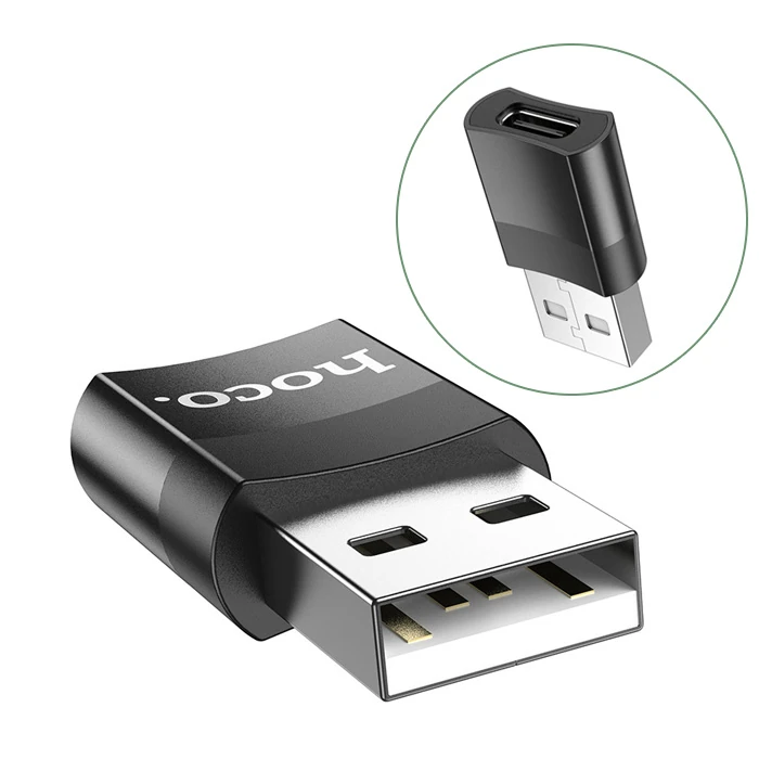 HOCO UA17 Dişi Type-C to Erkek USB Dönüştürücü Çevirici Adaptör 1 HOCO UA17 Dişi Type-C to Erkek USB Dönüştürücü Çevirici Adaptör