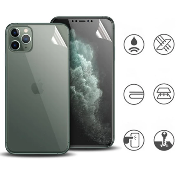 İPhone 11 Pro Max 6.7 Film Ön Arka Full Koruyucu Membran Nano Hidrojel Koruyucu Set 3 İPhone 11 Pro Max 6.7 Film Ön Arka Full Koruyucu Membran Nano Hidrojel Koruyucu Set - Görsel 3