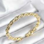 Zincir Model Gold Renk Pirinç Kadın Bileklik 5886