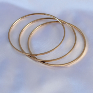 316L Çelik Gold Renk Ajda Model Kadın 65 mm Bilezik 5886