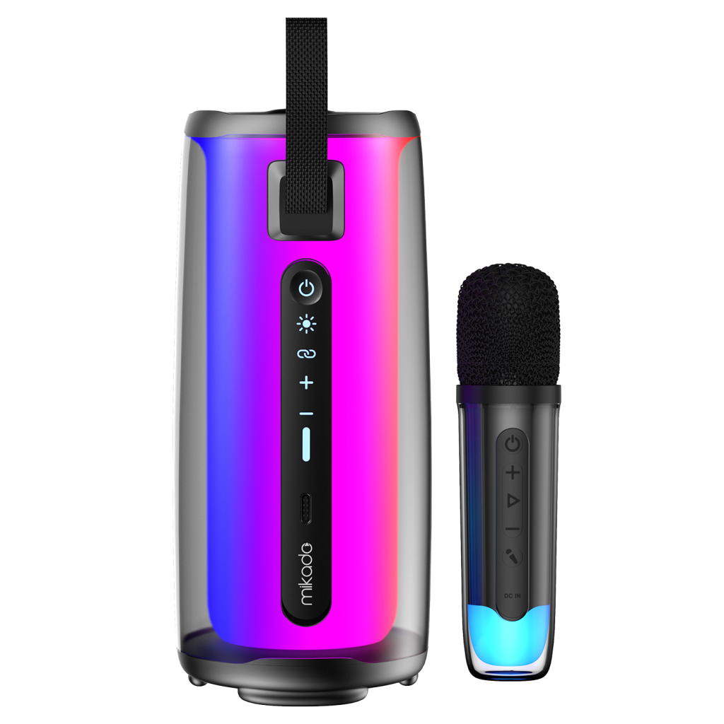 MIKADO MD-17BT CAPELLA, 10W, Taşınabilir, USB/AUX/BT/TF, RGB Işıklı, Transparan, 1800mAh, Mikrofon, Karaoke, Bluetooth Speaker,(1923) 1 MIKADO MD-17BT CAPELLA, 10W, Taşınabilir, USB/AUX/BT/TF, RGB Işıklı, Transparan, 1800mAh, Mikrofon, Karaoke, Bluetooth Speaker,(1923)
