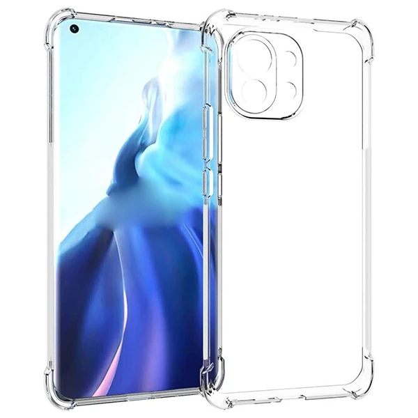 Xiaomi Mi 11 Lite Kamera Korumalı Shockproof Şeffaf Silikon Kılıf-(5775) 1 Xiaomi Mi 11 Lite Kamera Korumalı Shockproof Şeffaf Silikon Kılıf-(5775)