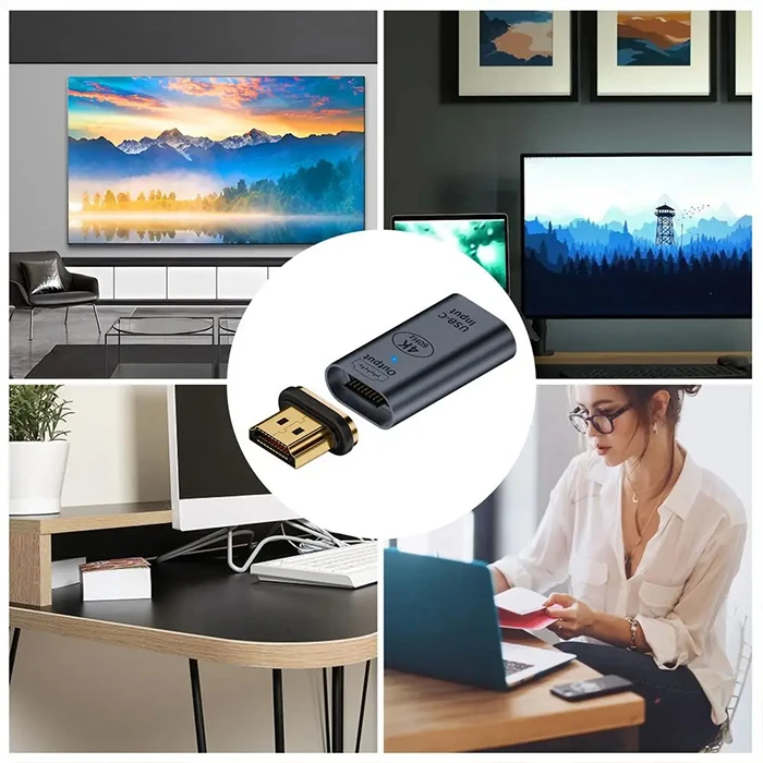 ALLY HDMI To Type-c 4K 60Hz Mıknatıs Başlıklı Çevirici Otg Adaptör-(5775) 3 ALLY HDMI To Type-c 4K 60Hz Mıknatıs Başlıklı Çevirici Otg Adaptör-(5775) - Görsel 3