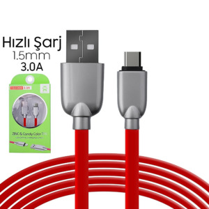 Ally Usb Type-C Zinc Alloy Dayanıklı 3.0a 1.5mm Usb Kablo-(5775)