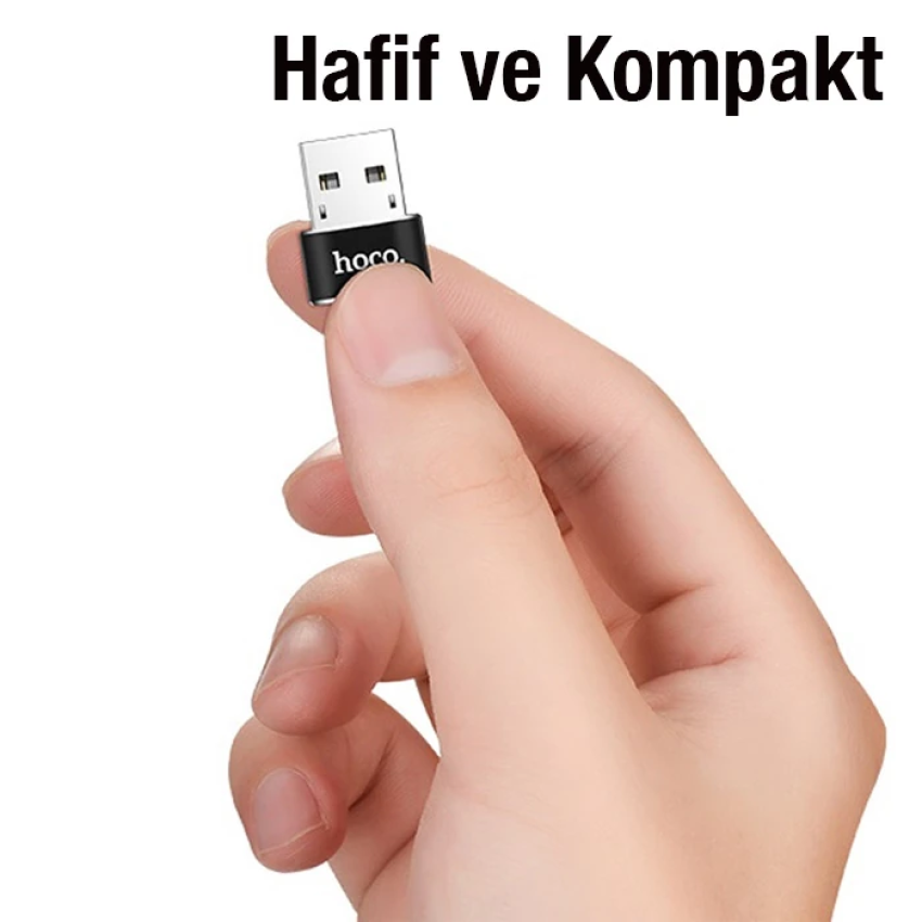 HOCO UA6 Erkek USB to Dişi Type-C Dönüştürücü Çevirici Adaptör-(5775) 3 HOCO UA6 Erkek USB to Dişi Type-C Dönüştürücü Çevirici Adaptör-(5775) - Görsel 3
