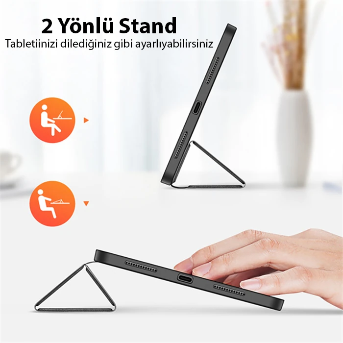 Dux Ducis iPad 10.9 2022 Kılıf Domo Series Kalem Bölmeli Mıknatıslı Standlı Kapaklı Kılıf 4 Dux Ducis iPad 10.9 2022 Kılıf Domo Series Kalem Bölmeli Mıknatıslı Standlı Kapaklı Kılıf - Görsel 4