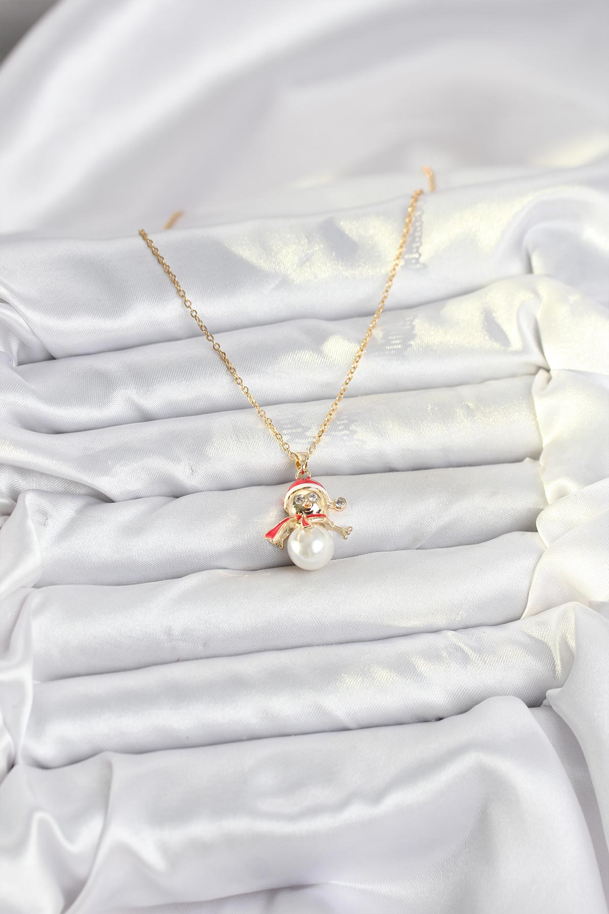 316L Çelik Zincir Gold Renk Kardan Adam Model Yılbaşı Temalı Kadın Kolye 5886 2 316L Çelik Zincir Gold Renk Kardan Adam Model Yılbaşı Temalı Kadın Kolye 5886 - Görsel 2