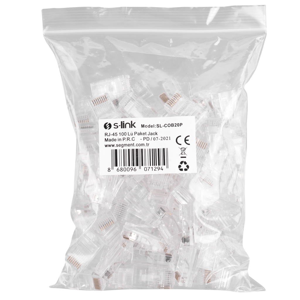 S-LINK SL-COB20P, RJ45, Yeni Nesil JAC, UTP (100lü PAKET)(1923) 3 S-LINK SL-COB20P, RJ45, Yeni Nesil JAC, UTP (100lü PAKET)(1923) - Görsel 3