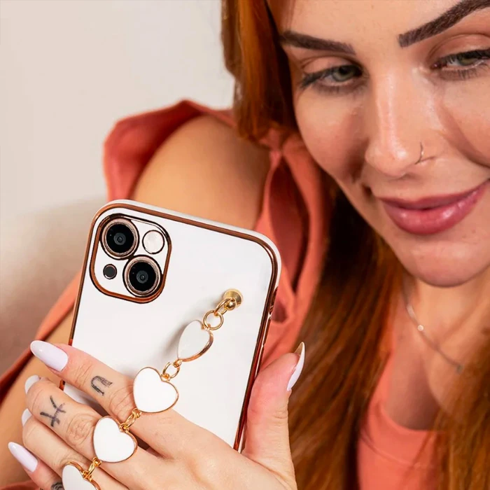 Ally iPhone 13 Mini 5.4inç Kılıf Kalp Bileklik Tutuculu Lüx Silikon Askılı Kılıf 4 Ally iPhone 13 Mini 5.4inç Kılıf Kalp Bileklik Tutuculu Lüx Silikon Askılı Kılıf - Görsel 4