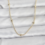 CM 14K Gold Renk Top Zincir 60 cm Kadın Kolye 5886