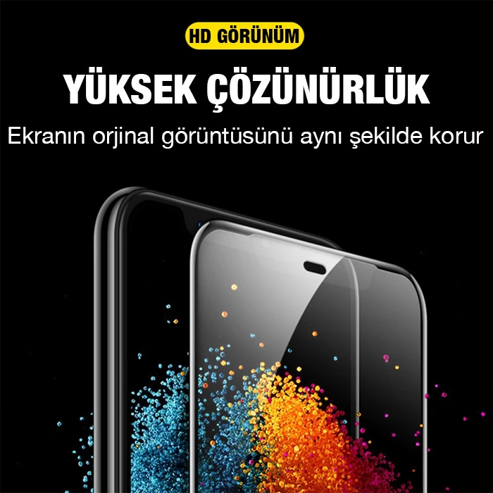 ALLY İPhone 13 Pro Max 6.7inç Full Glue Matte Tempered Cam Ekran Koruyucu 3 ALLY İPhone 13 Pro Max 6.7inç Full Glue Matte Tempered Cam Ekran Koruyucu - Görsel 3