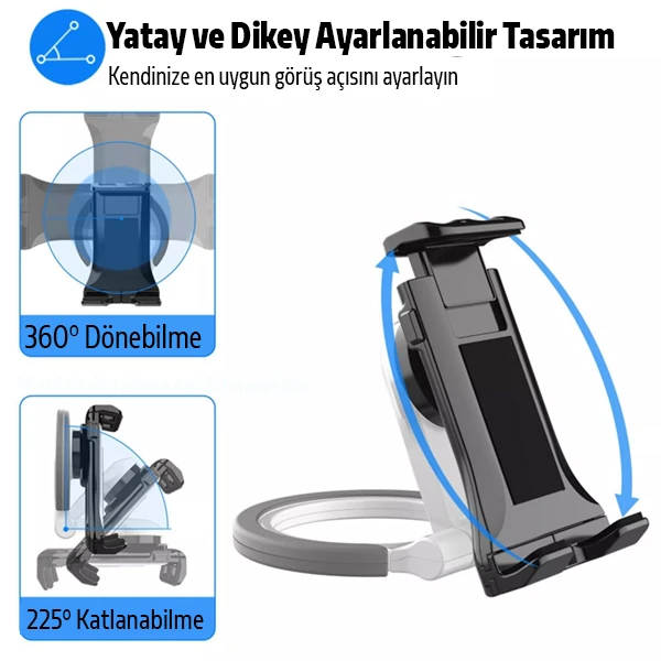 ALLY PB-47B Askılı Katlanabilen Çok İşlevli Tablet -Telefon Standı Tutucu 2 ALLY PB-47B Askılı Katlanabilen Çok İşlevli Tablet -Telefon Standı Tutucu - Görsel 2