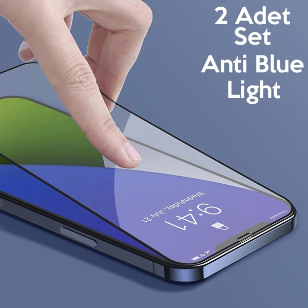 Baseus İPhone 12 Mini 5.4 0.3MM Full Anti Blue Light Tempered Cam Ekran Koruyucu 2Adet Set 2 Baseus İPhone 12 Mini 5.4 0.3MM Full Anti Blue Light Tempered Cam Ekran Koruyucu 2Adet Set - Görsel 2