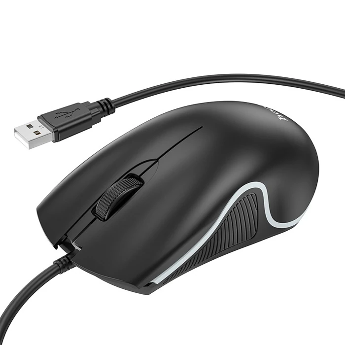 HOCO GM19 RGB LED Işıklı Gamer Oyuncu Kablolu Optik Mouse-(5775) 4 HOCO GM19 RGB LED Işıklı Gamer Oyuncu Kablolu Optik Mouse-(5775) - Görsel 4