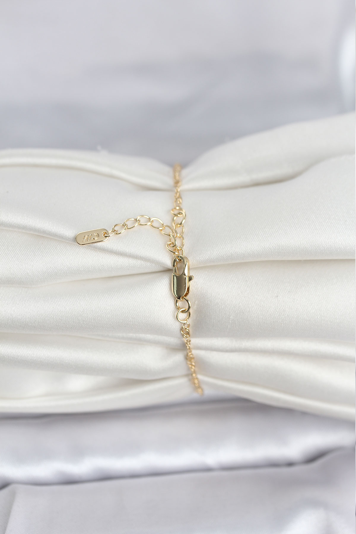CM 14K Gold Renk Ezme Burgu Zincir Model Kadın Bileklik 5886 2 CM 14K Gold Renk Ezme Burgu Zincir Model Kadın Bileklik 5886 - Görsel 2