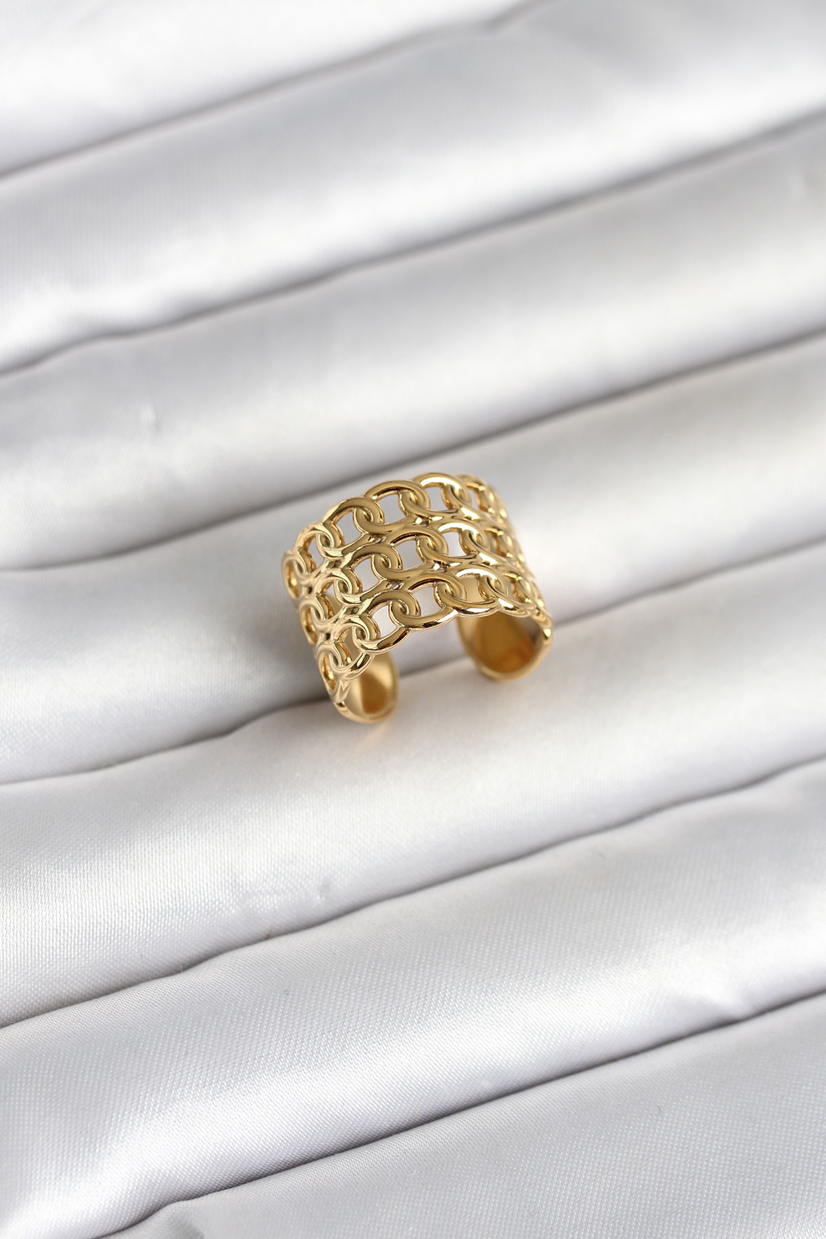 316L Çelik Gold Renk Zincir Model Kadın Yüzük 5886 1 316L Çelik Gold Renk Zincir Model Kadın Yüzük 5886