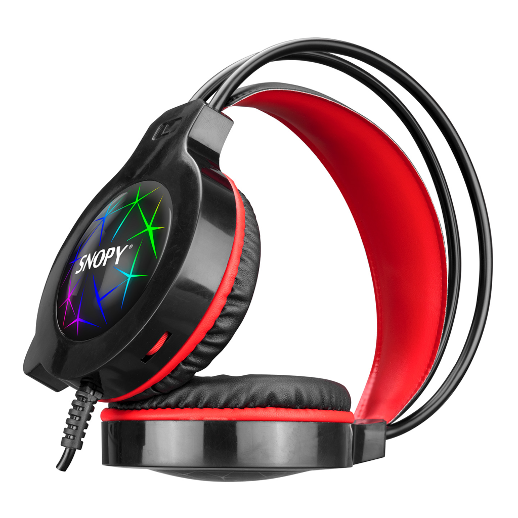 SNOPY SN-GX7, CRAZY, Kablolu, 3.5mm Jac, USB, Rainbow Aydınlatma, Gaming, Mikrofonlu, Kulaklık (Siyah)(1923) 3 SNOPY SN-GX7, CRAZY, Kablolu, 3.5mm Jac, USB, Rainbow Aydınlatma, Gaming, Mikrofonlu, Kulaklık (Siyah)(1923) - Görsel 3