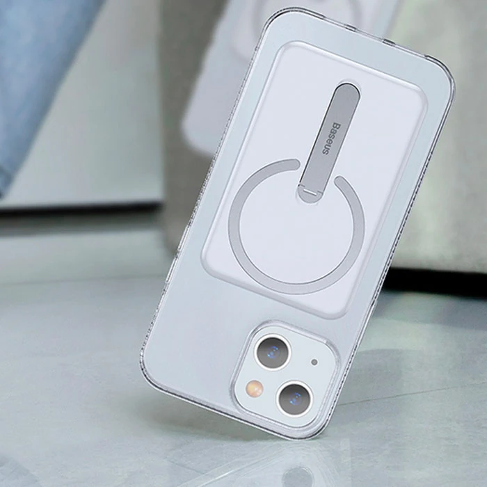 Baseus iPhone 13 6.1inç Manyetik Magsafe Standlı Silikon Kılıf 4 Baseus iPhone 13 6.1inç Manyetik Magsafe Standlı Silikon Kılıf - Görsel 4