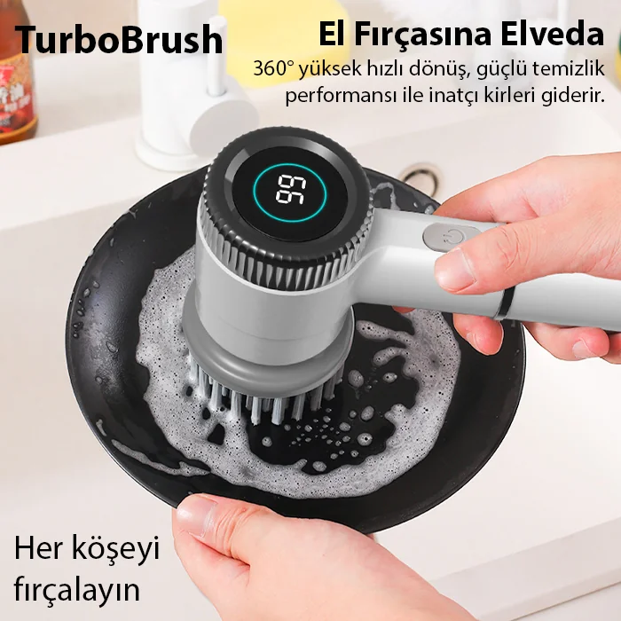 EZERE TurboBrush 5 Başlıklı Elektrikli Temizlik Fırçası-(5775) 2 EZERE TurboBrush 5 Başlıklı Elektrikli Temizlik Fırçası-(5775) - Görsel 2
