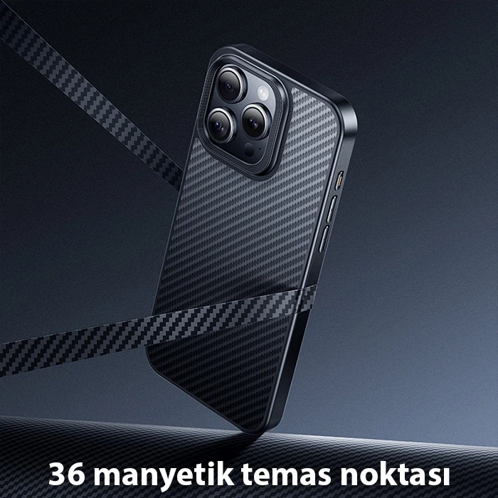 Hoco iPhone 15 Pro Max AS7 Kevlar Kılıf Manyetik Magsafeli Telefon Kılıfı 3 Hoco iPhone 15 Pro Max AS7 Kevlar Kılıf Manyetik Magsafeli Telefon Kılıfı - Görsel 3