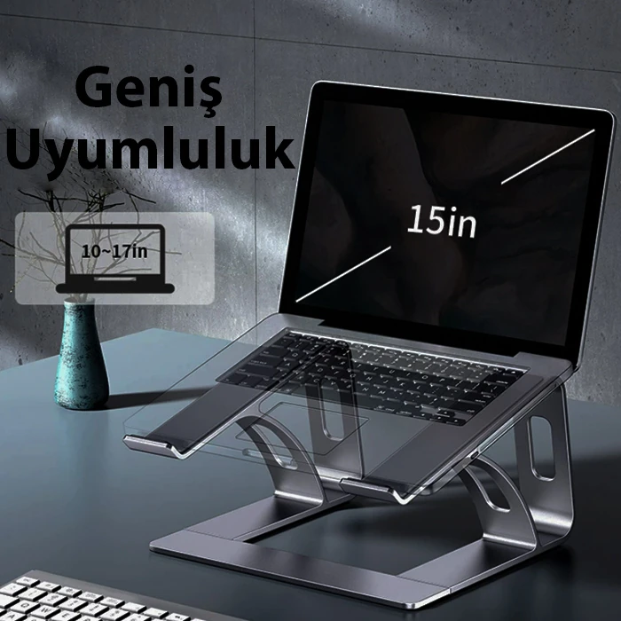 ALLY MC LS653 Premium Ergonomik Alüminyum Laptop-Bilgisayar Standı-(5775) 3 ALLY MC LS653 Premium Ergonomik Alüminyum Laptop-Bilgisayar Standı-(5775) - Görsel 3