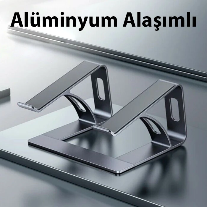 ALLY MC LS653 Premium Ergonomik Alüminyum Laptop-Bilgisayar Standı-(5775) 4 ALLY MC LS653 Premium Ergonomik Alüminyum Laptop-Bilgisayar Standı-(5775) - Görsel 4