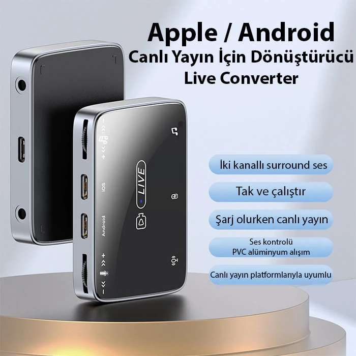 ALLY MH-319 Type-c 2 İN 1 Canlı Yayın İçin Dönüştürücü Live Converter 2 ALLY MH-319 Type-c 2 İN 1 Canlı Yayın İçin Dönüştürücü Live Converter - Görsel 2
