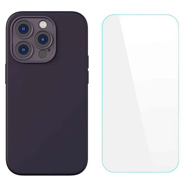 Baseus Liquid Silica iPhone 14 Pro Silikon Kılıf + Tempered Ekran Koruyucu Set 1 Baseus Liquid Silica iPhone 14 Pro Silikon Kılıf + Tempered Ekran Koruyucu Set