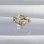 Pirinç Gold Renk Zirkon Taşlı Damla Earcuff Küpe 5886