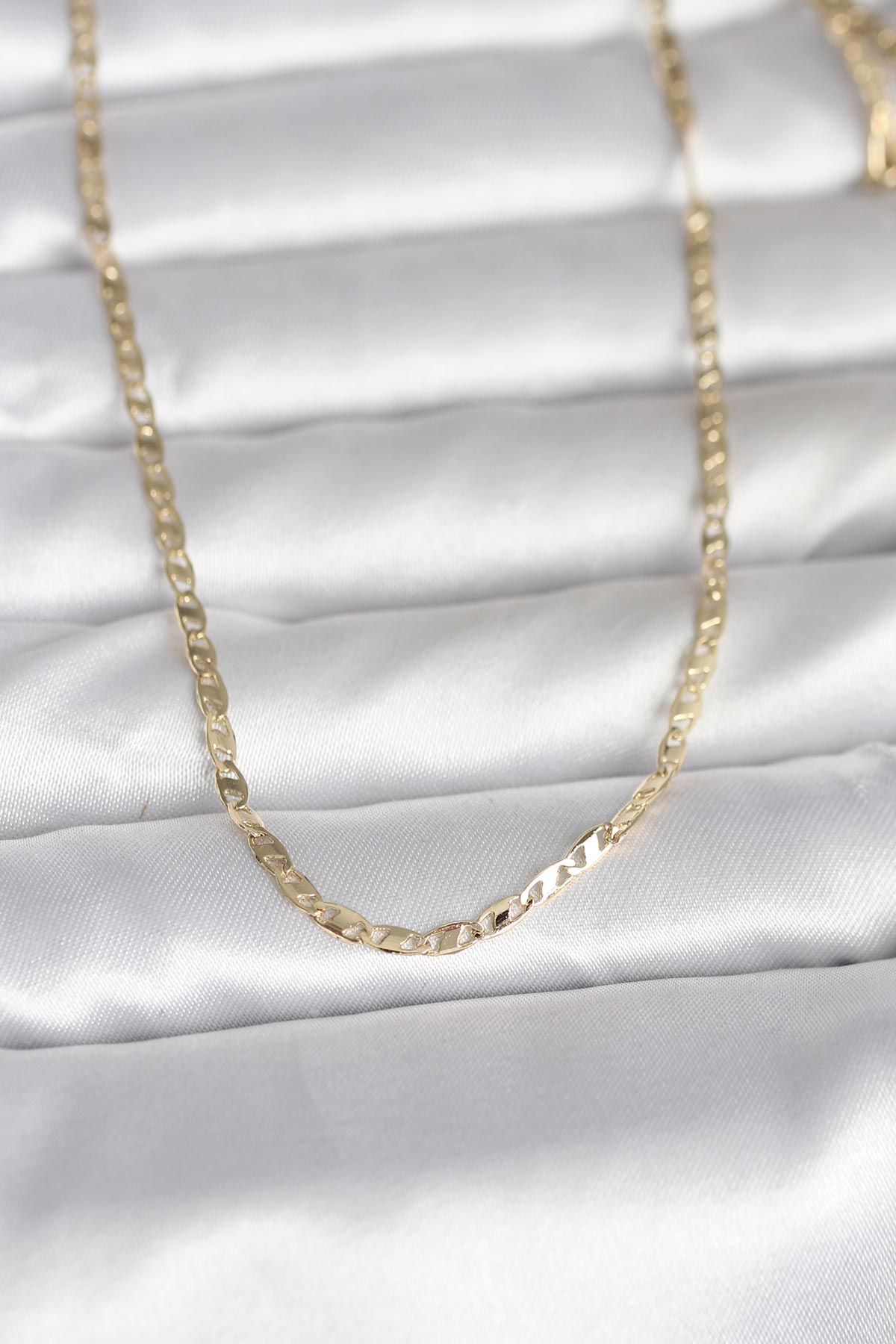 CM 14K Gold Renk Yassı Zincir Model 60 cm Kadın Kolye 5886 1 CM 14K Gold Renk Yassı Zincir Model 60 cm Kadın Kolye 5886