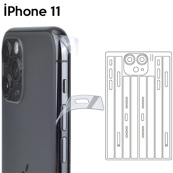 İPhone 11 6.1 Hidrojel Hayalet Yan Alt Üst Kamera Kaplama Film 1 İPhone 11 6.1 Hidrojel Hayalet Yan Alt Üst Kamera Kaplama Film