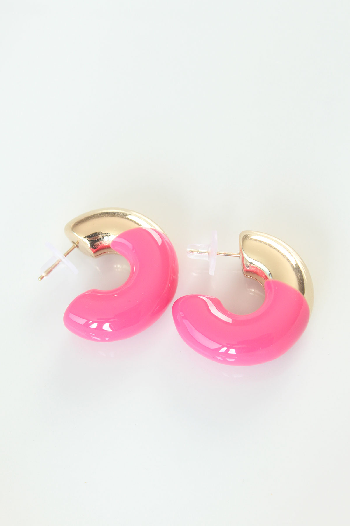 CCB Pembe Gold Çift Renk Küpe 5886 1 CCB Pembe Gold Çift Renk Küpe 5886