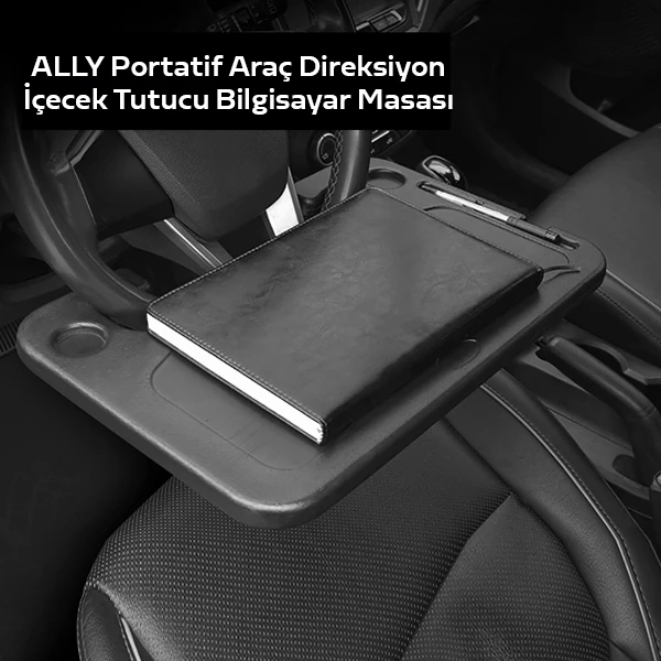 ALLY Portatif Araç Direksiyon İçecek Tutucu Bilgisayar Masası-(5775) 2 ALLY Portatif Araç Direksiyon İçecek Tutucu Bilgisayar Masası-(5775) - Görsel 2