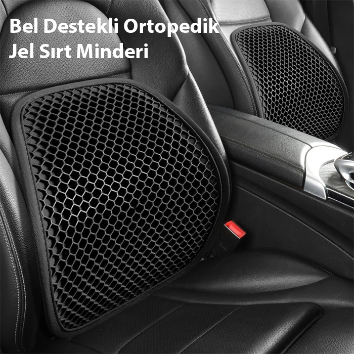 ALLY Jel Destekli Ortopedik Bel Sırt Minderi | Araç, Ofis ve Ev Koltukları İçin Ergonomik Bel Sırt Destek Minderi-(5775) 2 ALLY Jel Destekli Ortopedik Bel Sırt Minderi | Araç, Ofis ve Ev Koltukları İçin Ergonomik Bel Sırt Destek Minderi-(5775) - Görsel 2