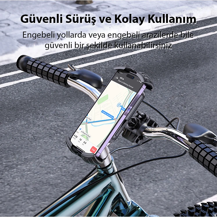 Ally Borofone BH105 Crown Gidon Bağlantılı Bisiklet ve Motosiklet Telefon Tutucu-(5775) 3 Ally Borofone BH105 Crown Gidon Bağlantılı Bisiklet ve Motosiklet Telefon Tutucu-(5775) - Görsel 3