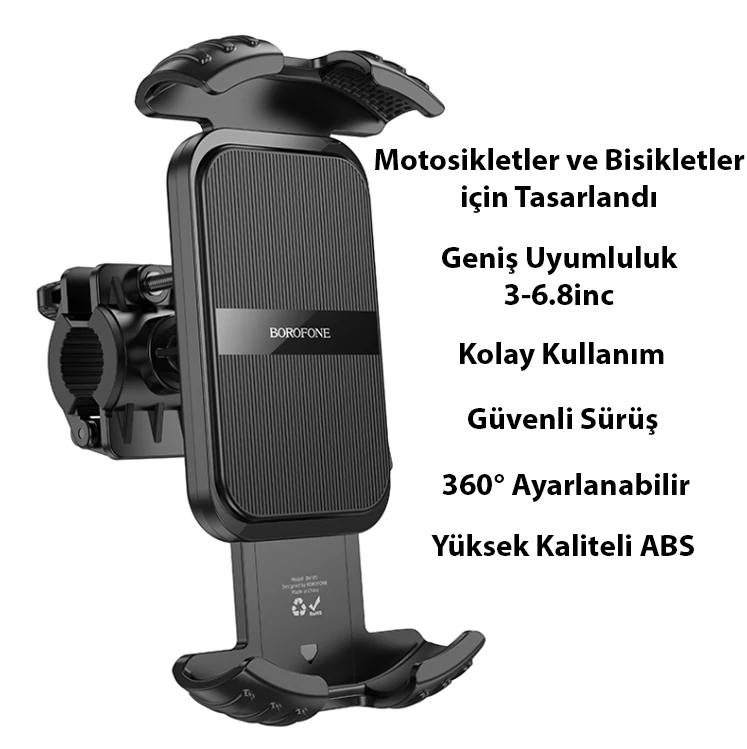 Ally Borofone BH105 Crown Gidon Bağlantılı Bisiklet ve Motosiklet Telefon Tutucu-(5775) 4 Ally Borofone BH105 Crown Gidon Bağlantılı Bisiklet ve Motosiklet Telefon Tutucu-(5775) - Görsel 4