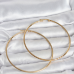 316L Çelik Gold Renk 70 mm Kadın Halka Küpe 5886