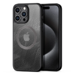 Dux Ducis iPhone 15 Pro Max Aimo Series MagSafe Premium Buzlu Sert PC-TPU Kılıf-(5775)
