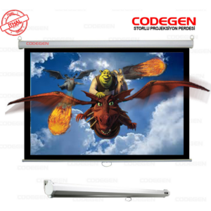 Codegen AX-18 STORLU PROJEKSİYON PERDESİ 180x180 (Arkası Siyah Fonlu - Duvar/Tavan Asılabilir)(1923)