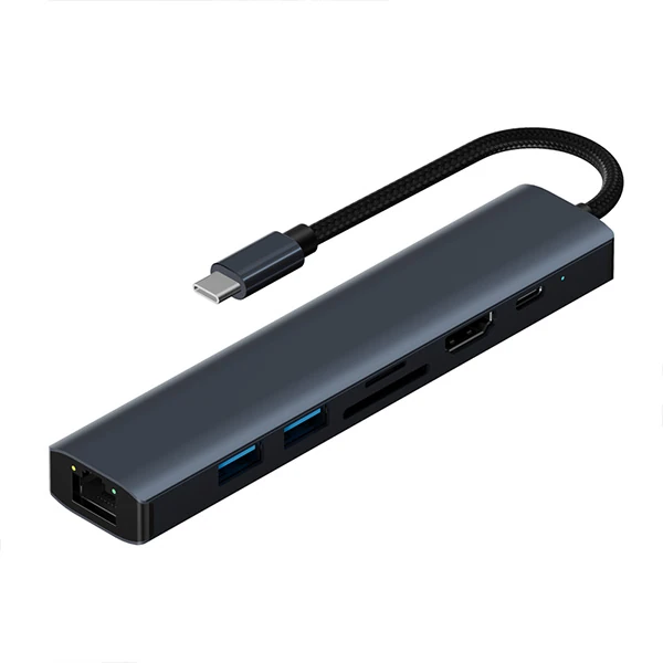 ALLY BYL-2303 7 IN 1 Type-c To USB + Type-c + Ethernet + Kart Okuyucu + HDMI Dönüştürücü Çoğaltıcı H-(5775) 1 ALLY BYL-2303 7 IN 1 Type-c To USB + Type-c + Ethernet + Kart Okuyucu + HDMI Dönüştürücü Çoğaltıcı H-(5775)