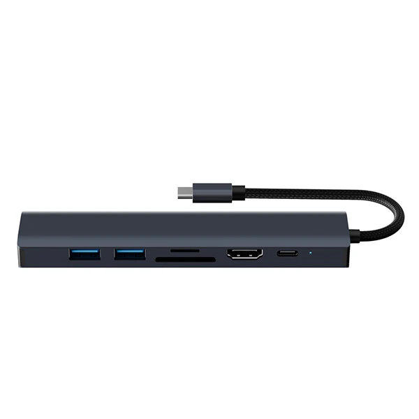 ALLY BYL-2303 7 IN 1 Type-c To USB + Type-c + Ethernet + Kart Okuyucu + HDMI Dönüştürücü Çoğaltıcı H-(5775) 2 ALLY BYL-2303 7 IN 1 Type-c To USB + Type-c + Ethernet + Kart Okuyucu + HDMI Dönüştürücü Çoğaltıcı H-(5775) - Görsel 2