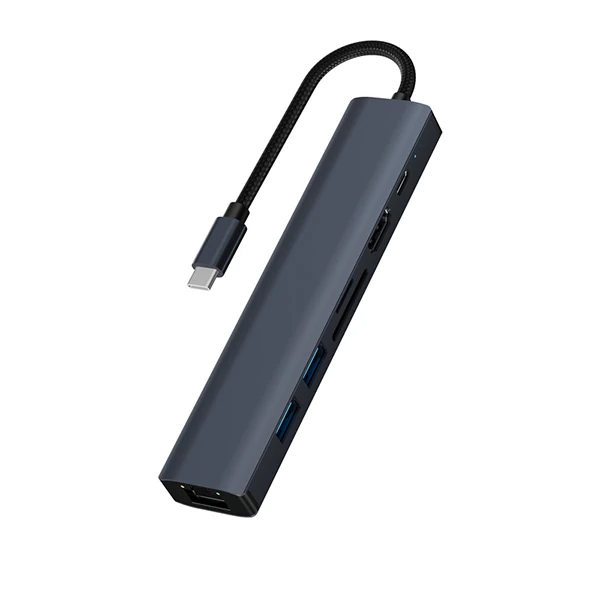 ALLY BYL-2303 7 IN 1 Type-c To USB + Type-c + Ethernet + Kart Okuyucu + HDMI Dönüştürücü Çoğaltıcı H-(5775) 3 ALLY BYL-2303 7 IN 1 Type-c To USB + Type-c + Ethernet + Kart Okuyucu + HDMI Dönüştürücü Çoğaltıcı H-(5775) - Görsel 3