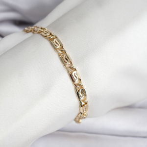 14K Gold Renk Kaplama Zincir Model CM Kadın Bileklik 5886