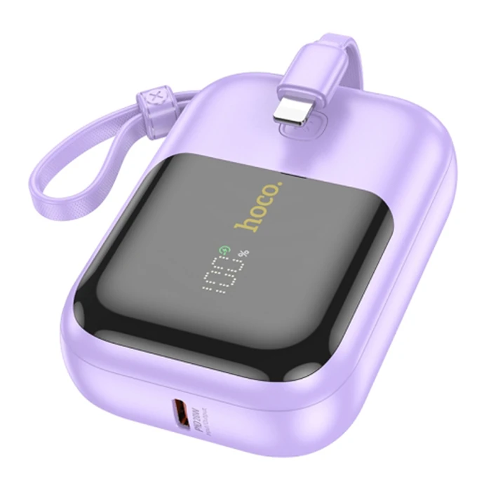 HOCO Q20 Fountain 10000mAh 22.5W+PD20W Dijital Göstergeli Kablolu Powerbank-(5775) 2 HOCO Q20 Fountain 10000mAh 22.5W+PD20W Dijital Göstergeli Kablolu Powerbank-(5775) - Görsel 2