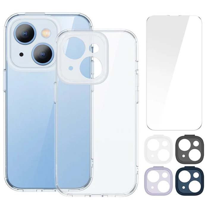 Baseus Illusion Series iPhone 14 Plus 6.7 Silikon Kılıf + Tempered Ekran Koruyucu + 4x Kamera Koruyu 1 Baseus Illusion Series iPhone 14 Plus 6.7 Silikon Kılıf + Tempered Ekran Koruyucu + 4x Kamera Koruyu