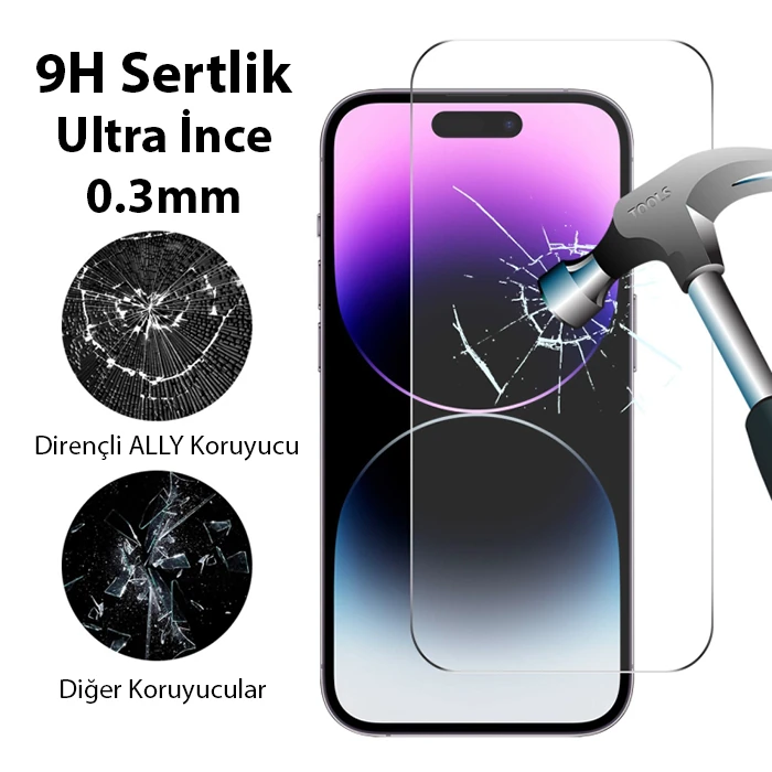 Ally iPhone 15 Pro Full HD Tempered Kırılmaz Cam Ekran Koruyucu-(5775) 2 Ally iPhone 15 Pro Full HD Tempered Kırılmaz Cam Ekran Koruyucu-(5775) - Görsel 2